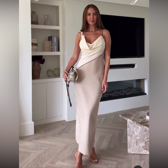 NWT Zara Combination Midi Dress Size M - Picture 3 of 15